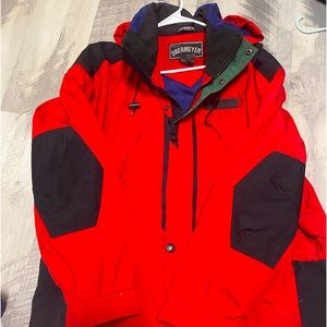 Obermeyer xl men’s red ski jacket with hood